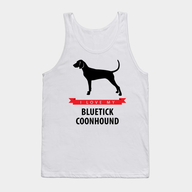 I Love My Bluetick Coonhound Tank Top by millersye